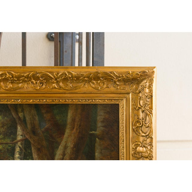 Black Signed Joost-Vincent De Vos 19th Century Oil Painting Depicting Hounds and Boy For Sale - Image 8 of 12