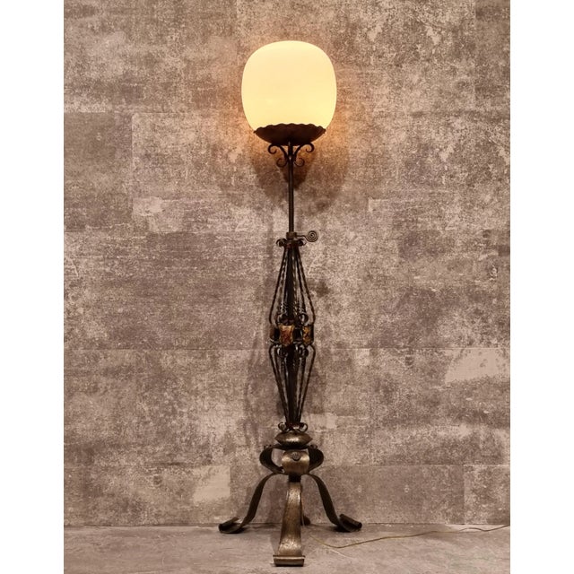 Arts and Crafts Wrought Iron Floor Lamp For Sale - Image 11 of 11
