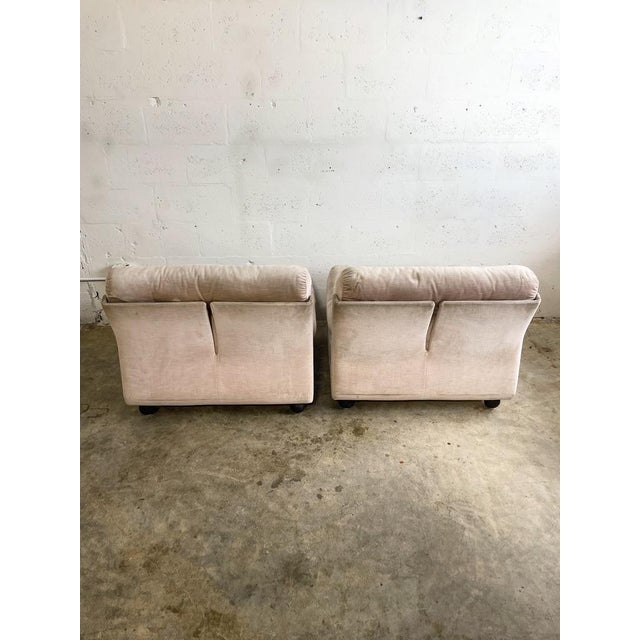 Mid-Century Modern Pair Bellini "Amanta" for C&b Italia Modular Lounge Chairs For Sale - Image 3 of 12