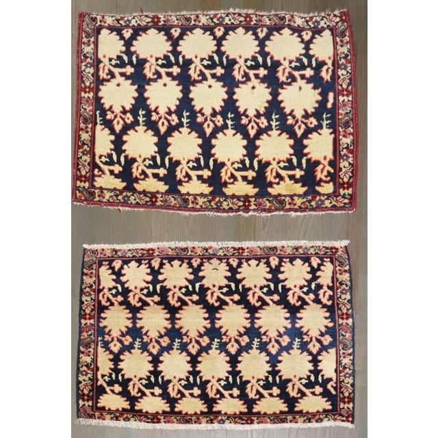 An early 20th-century pair of Persian Sarouk Jozan Rugs. $ 1,500 each if purchased individually. Details rug no. j4476...