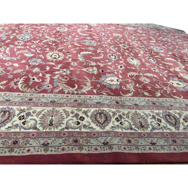 2010s Fine Hand Knotted Persian Kashan Rug For Sale - Image 5 of 13