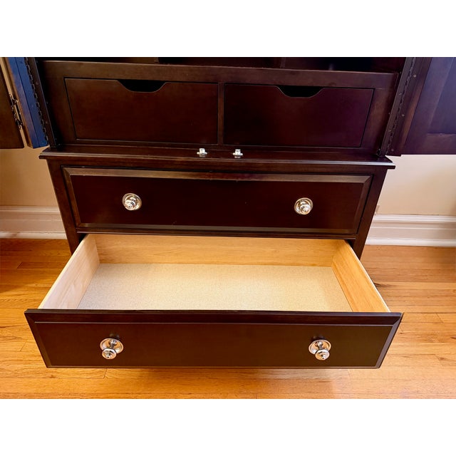 Bernhardt Martha Stewart Signature East Hampton Armoire Cabinet With Adjustable Shelves For Sale - Image 11 of 15