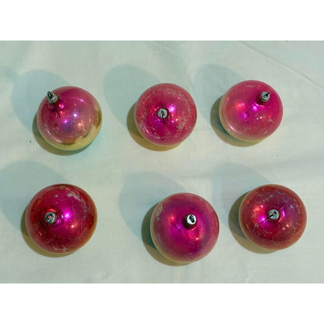 7 Vintage German Glass Ombre Christmas Ornaments For Sale - Image 11 of 12