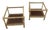 Maison Jansen Attribution Set of Two Tables Cane Gilt Veining For Sale