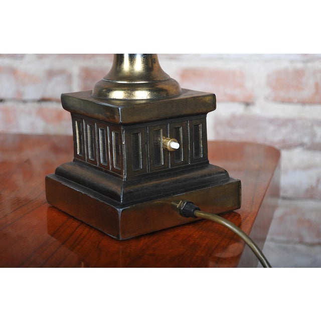 1950s Mid-Century Modern Table Lamps in Brass and Marble Glass, France, 1950s, Set of 2 For Sale - Image 5 of 10