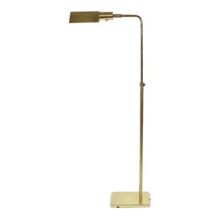 60s Mid Century Modern Koch & Lowy Adjustable Brass Pharmacy Lamp Light Gold For Sale
