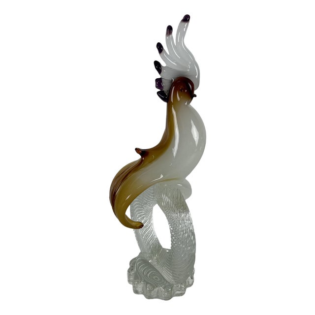 Murano Glass Bird in the style of Barovier & Toso, 1960s For Sale