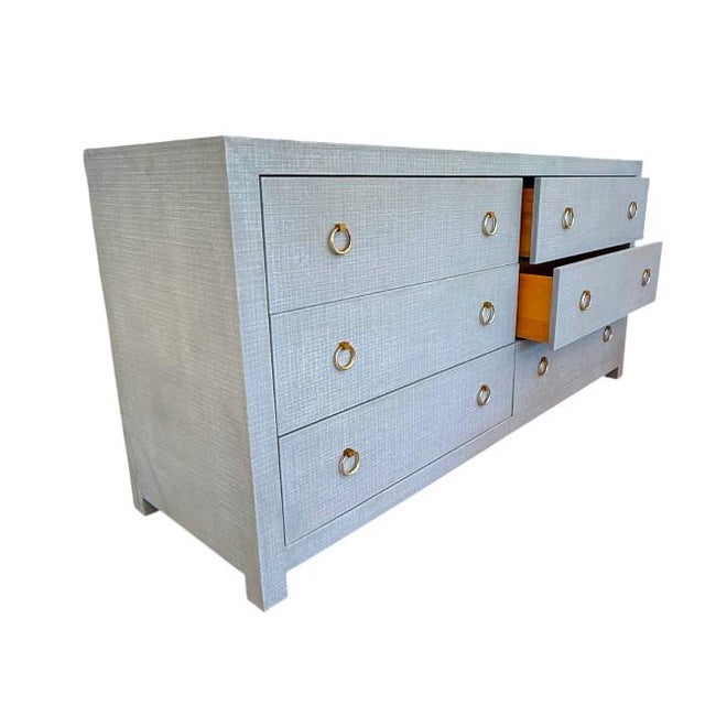 2020s Serena & Lily Driftway 6 Drawer Hand Painted Linen Dresser For Sale - Image 5 of 8