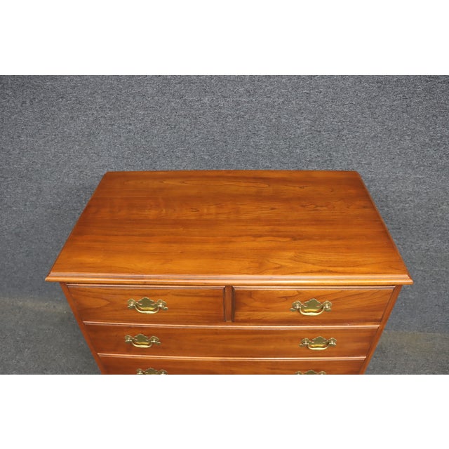 1980s Henkel Harris Wild Black Cherry Highboy Chest For Sale In Philadelphia - Image 6 of 12
