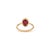 Metal Solitaire Set 2.09 Ct Ruby Rhodium Engagement Ring in 18k Yellow Gold Size 7 For Sale - Image 7 of 16
