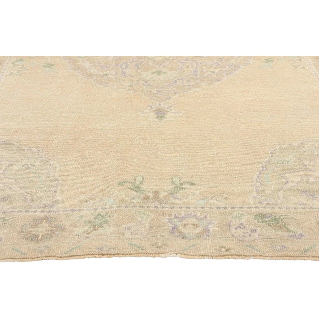 Vintage Muted Turkish Oushak Rug - 04'09 X 07'05 For Sale - Image 4 of 9