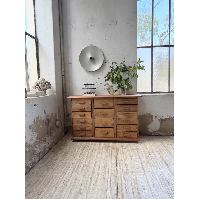 Pine Workshop Cabinet, 1950s For Sale - Image 6 of 18