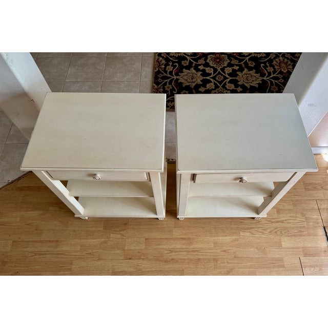2020s Ethan Allen Colin NightStands-Coastal White Colin Collection, A Pair For Sale - Image 5 of 6