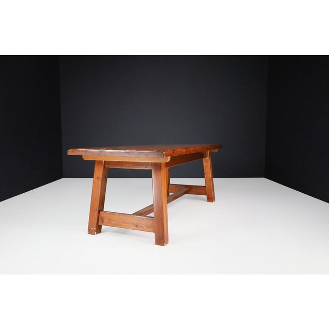 Mid-Century French Pine Dining Table, 1970s For Sale - Image 6 of 11