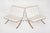 Mid-Century Modern Mid Century White Barcelona Chairs by Mies Van Der Rohe for Knoll, 1970s For Sale - Image 3 of 17