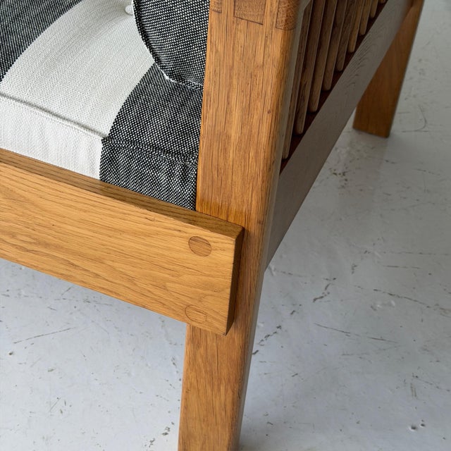 c. 1980s. USA. Removeable backrest with bolsters and adjustable tray table. This piece is attributed to the mentioned...