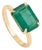 Natural Zambian Emerald 4.42 Ct May Birthstone Cocktail Ring in 18k Yellow Gold Size 6.5 For Sale