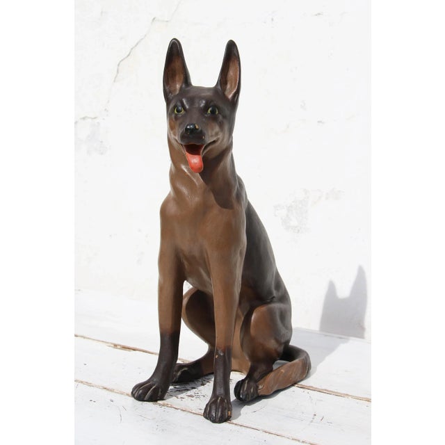1940s 1940s German Shepherd Earthenware Figurine, Portuguese For Sale - Image 5 of 13