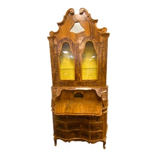 Italian Venetian Style Walnut Secretary For Sale