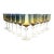 1970s Denby “Aurora, Amber-Blue” Water Glasses - Set of 11 For Sale