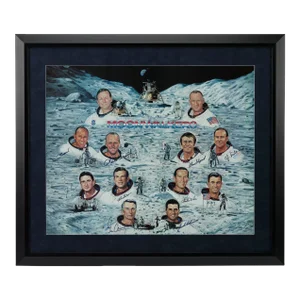 Moonwalkers Limited Edition Lithograph by Ron Lewis, Numbered 433/1000, Signed by Eleven Moonwalkers