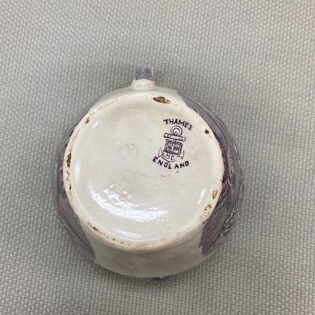 Early 20th Century Early 20th Century Thames England Purple Transfer Pitcher For Sale - Image 5 of 5