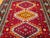 Vintage Persian Tribal Square Rug, Hand-Knotted Wool, Geometric Medallions Pattern, 4x4, Red & Blue For Sale - Image 12 of 15