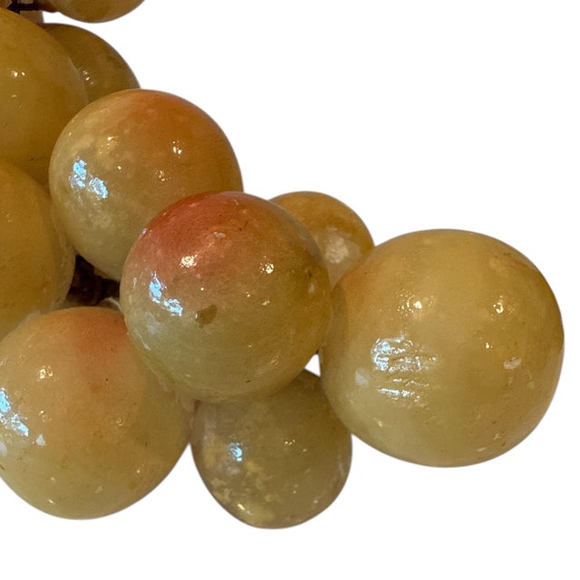 Large Vintage Italian Alabaster Grape Cluster in Honey Yellow – 14” For Sale In Los Angeles - Image 6 of 6