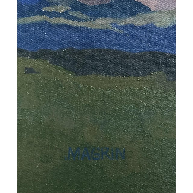 The Rhythm of the Sky by Michael Magrin | Oil on Linen Mountain Landscape With Clouds For Sale - Image 4 of 14