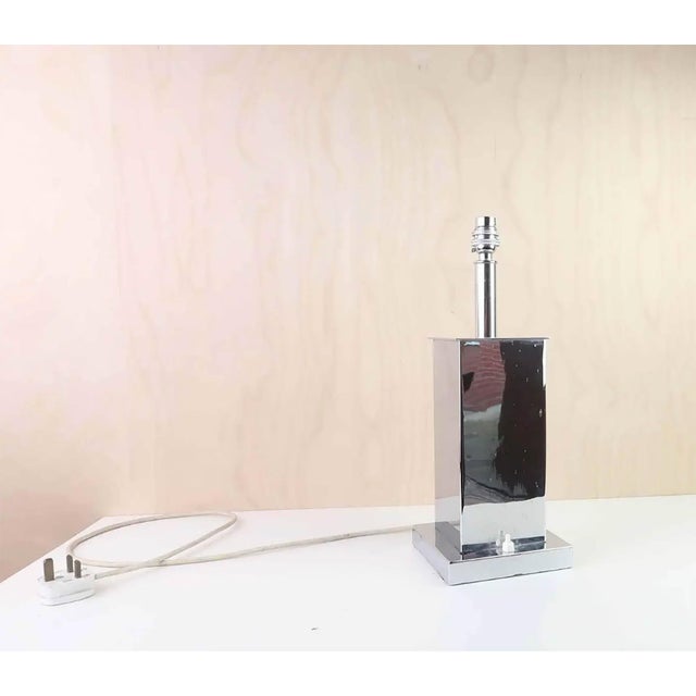 Mid-Century Modern English Chrome Table Lamp, 1970s For Sale - Image 6 of 8