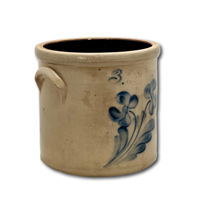 This Really is a Great Looking Authentic Antique American Country Primitive Stoneware Storage Crock. Circa Late 19th...