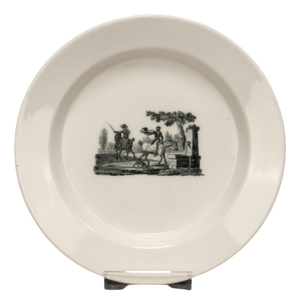 Smal Black Porcelain Plate from KPM Berlin, 18th Century