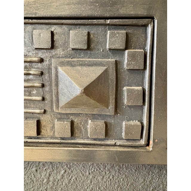 Gray Vintage Brutalist Wall Mirror For Sale - Image 8 of 12