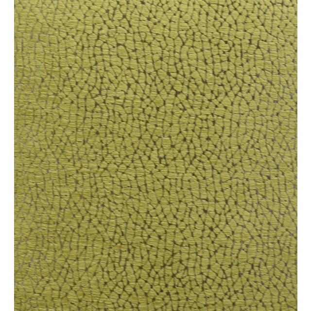 Mid-Century Modern Designer Green Textured Velvet Contemporary Modern Feather/Down Pillow For Sale - Image 3 of 5