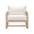 Boho Chic Palata Cream Performance Fabric Outdoor Chair For Sale - Image 3 of 9