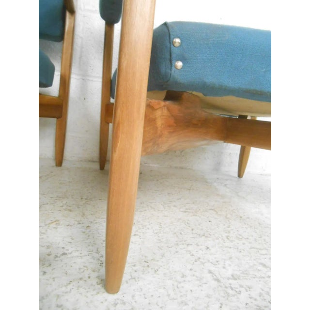 1970s Mid-Century Modern Armchairs - a Pair For Sale - Image 9 of 10
