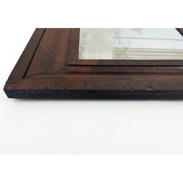 American Antique 19th Century American Empire Flame Mahogany Ogee Wall Mirror For Sale - Image 3 of 12