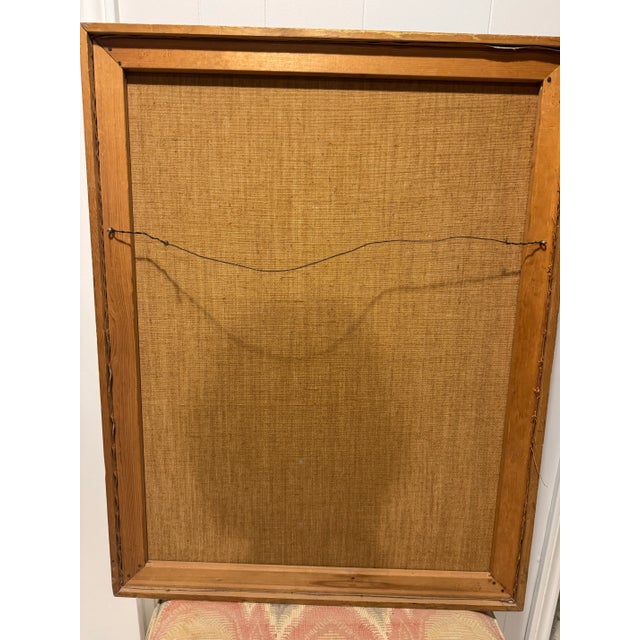 Sienna Mid-Century Modern Abstract Cubist Portrait – Original Oil Painting For Sale - Image 8 of 8