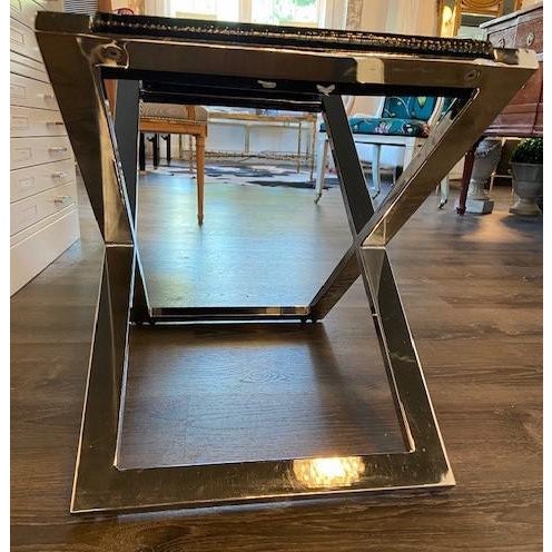 Mid Century Modern Chrome Stool For Sale - Image 4 of 4