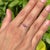 Contemporary Ruby & Diamond Beaded Double Band Stacking Ring Size 6.5 Set in 14k Yellow Gold For Sale - Image 3 of 16