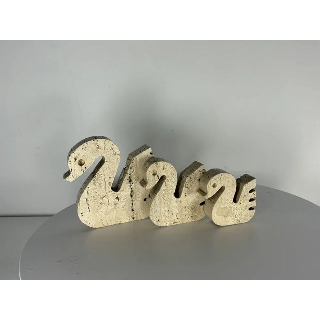 Swans Enzo Mari travertine for Fratelli Mannelli, Italy, 1970. a true piece of iconic Italian design with these stunning...