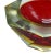 Mid-Century Modern Vintage Italian Red and Yellow Faceted Glass Diamond Bowl by Flavio Poli, 1960s For Sale - Image 3 of 8