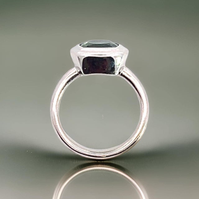 Natural Solitaire Tourmaline Ring 6.5 14k W Gold 2.25 TCW Certified For Sale - Image 13 of 13