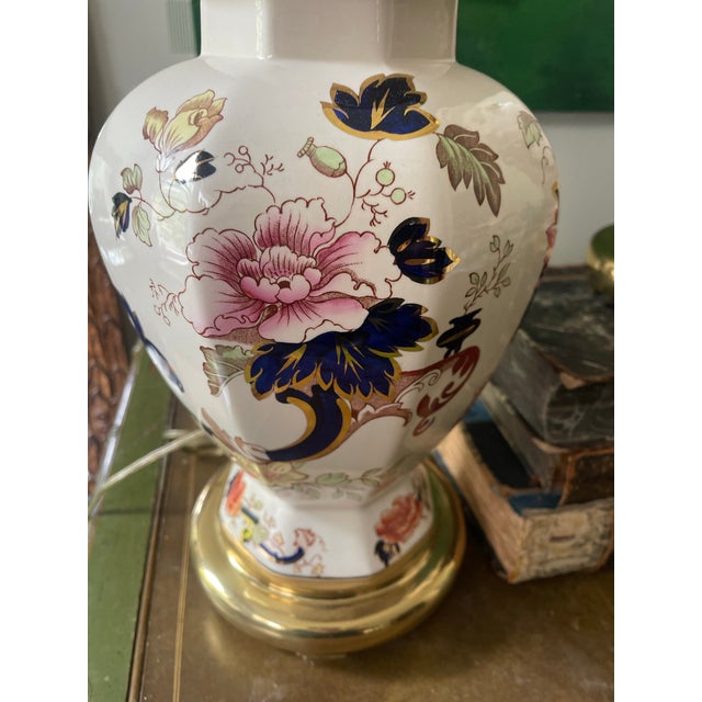 Metal Vintage Masons of England Ginger Jar Lamps - a Pair For Sale - Image 7 of 12