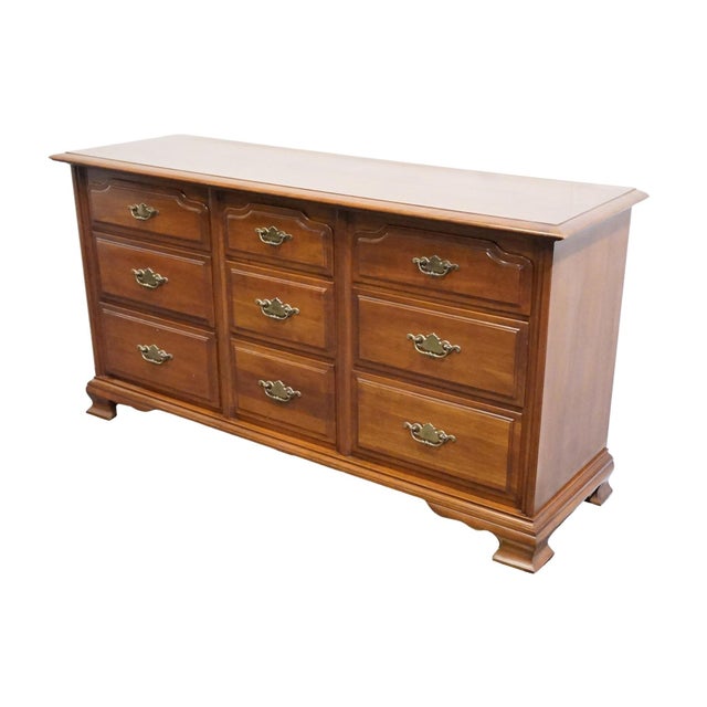 PERMACRAFT / SANFORD Solid Cherry Early American Traditional 62" Triple Dresser 79-02 32.25" High 62" Wide 19" Deep We...