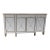 Horchow Amelie Mirrored Breakfront Buffet With Silver Leaf Trim, 3 Drawers and 4 Doors For Sale