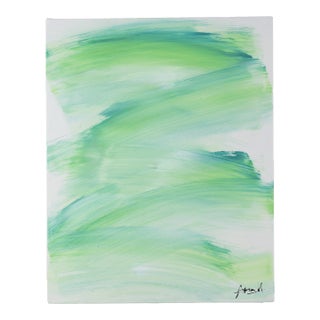 "Emerald Tide" Contemporary Abstract Minimalist Painting For Sale