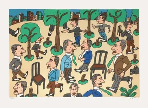 2008 Antonio Segui Los Caminantes Lithograph