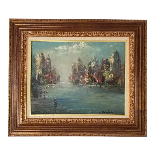 Leo Villatova Cityscape Oil Painting For Sale