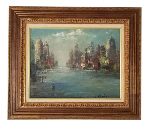 Leo Villatova Cityscape Oil Painting